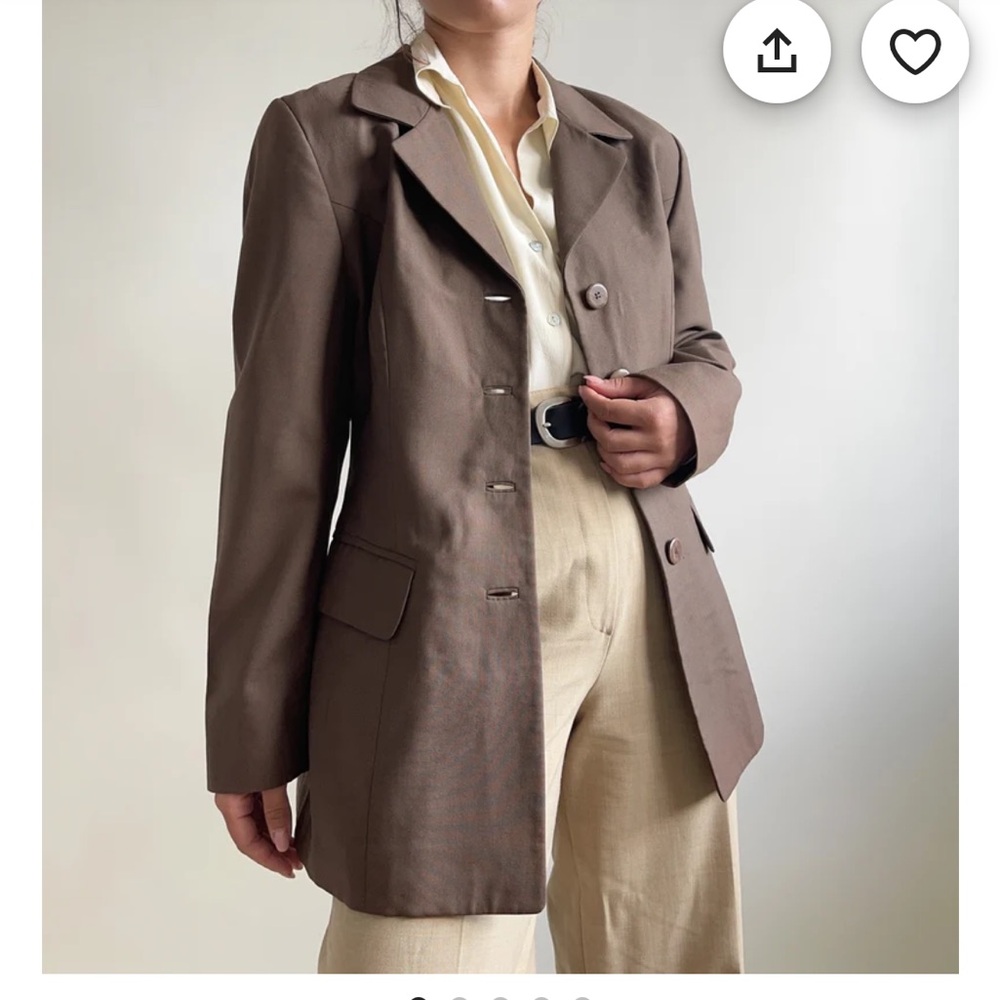 Vintage Eddie Bauer Classic Brown Women's Blazer Size 14